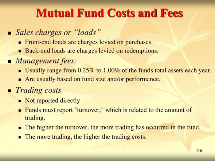 Mutual fund funds fees costs chapter ppt powerpoint presentation